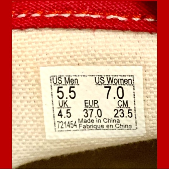 VANS CLASSIC SLIP-ON PLATFORM 2 TONE/CHILLI PEPPER/FUCHSIA PINK BOYS 5.5 GIRLS 7 - Picture 11 of 11